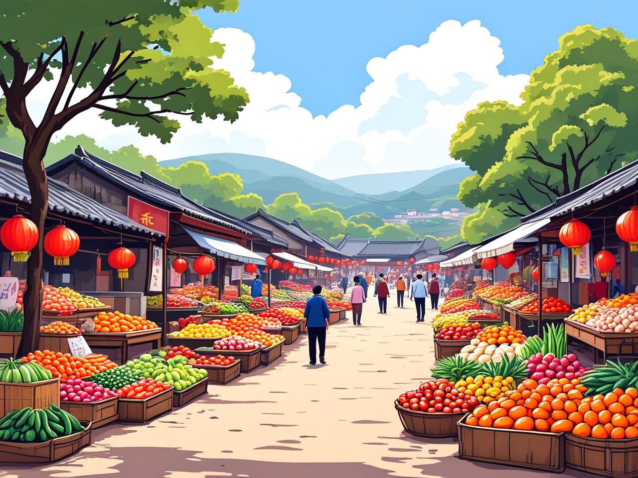 秋韵如画：枫叶流丹、金稻飘香绘就的斑斓世界(图1)